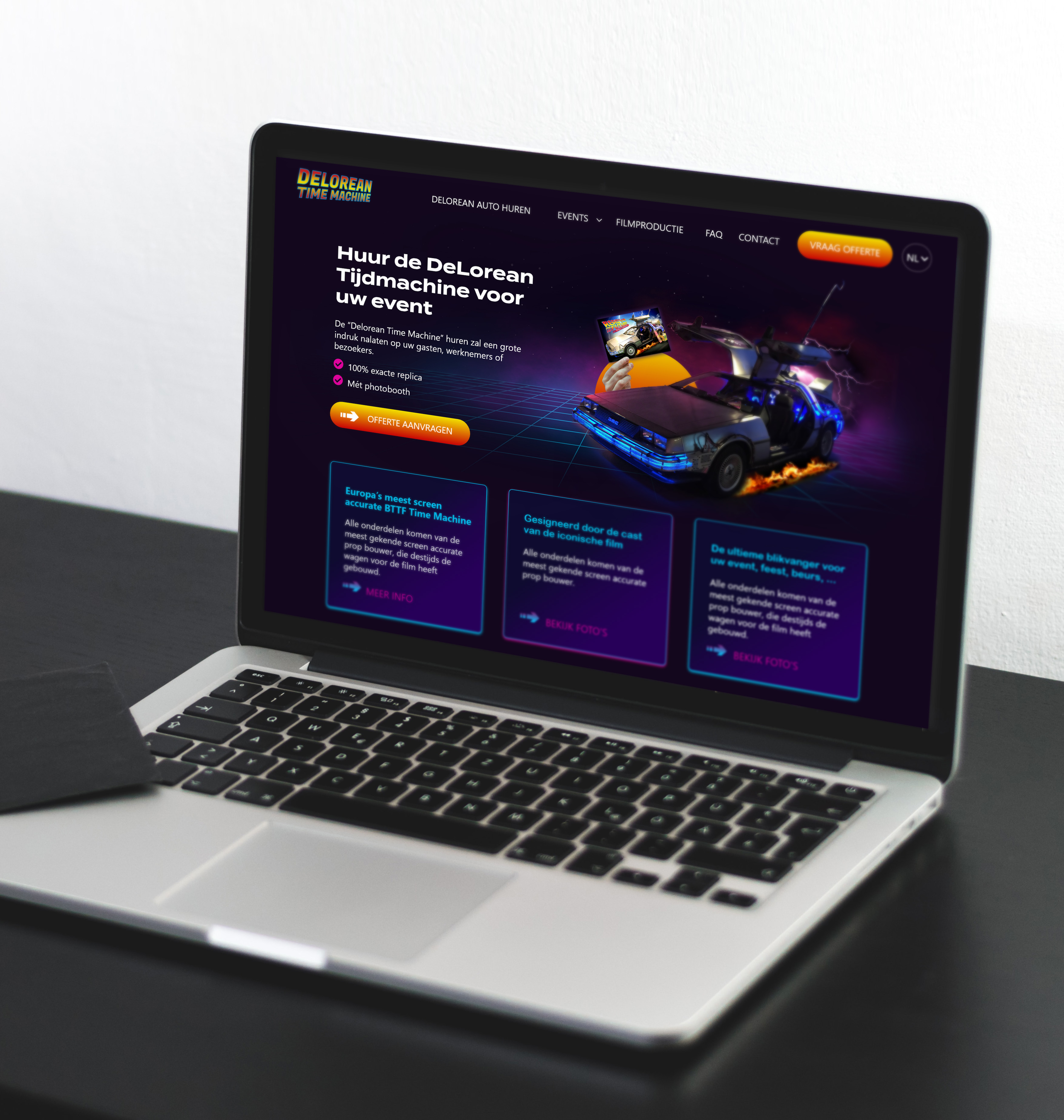 Mockup Delorean Vierkant