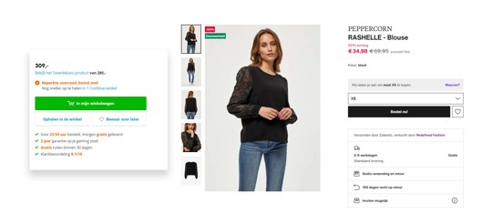 verzending en retour