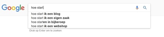 hoe start ik in google