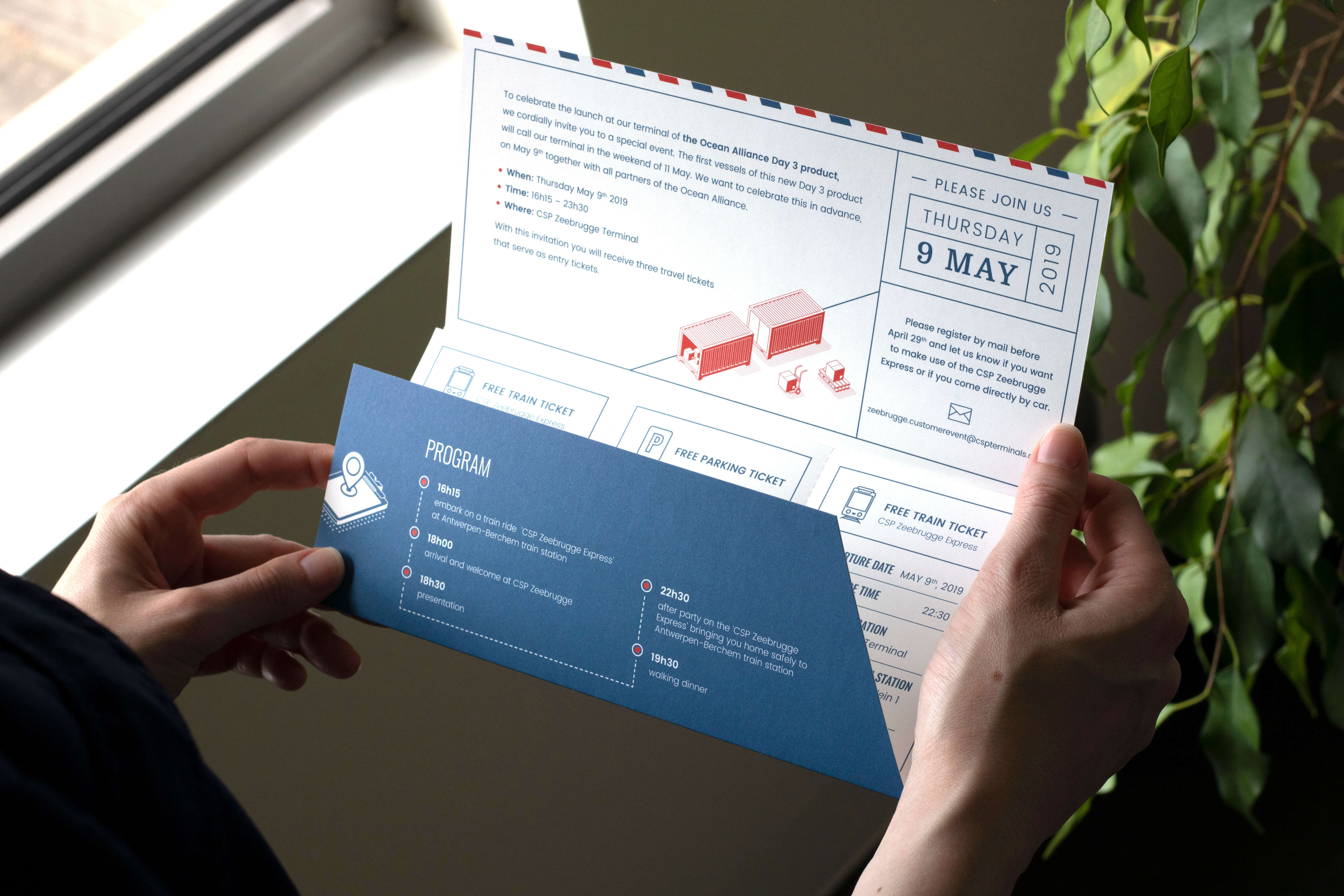 Cosco uitnodiging binnenkant