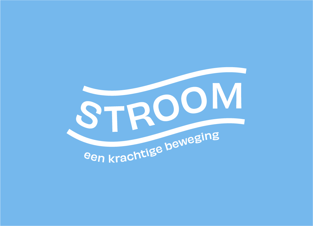 Stroom Logo Op Middenblauw