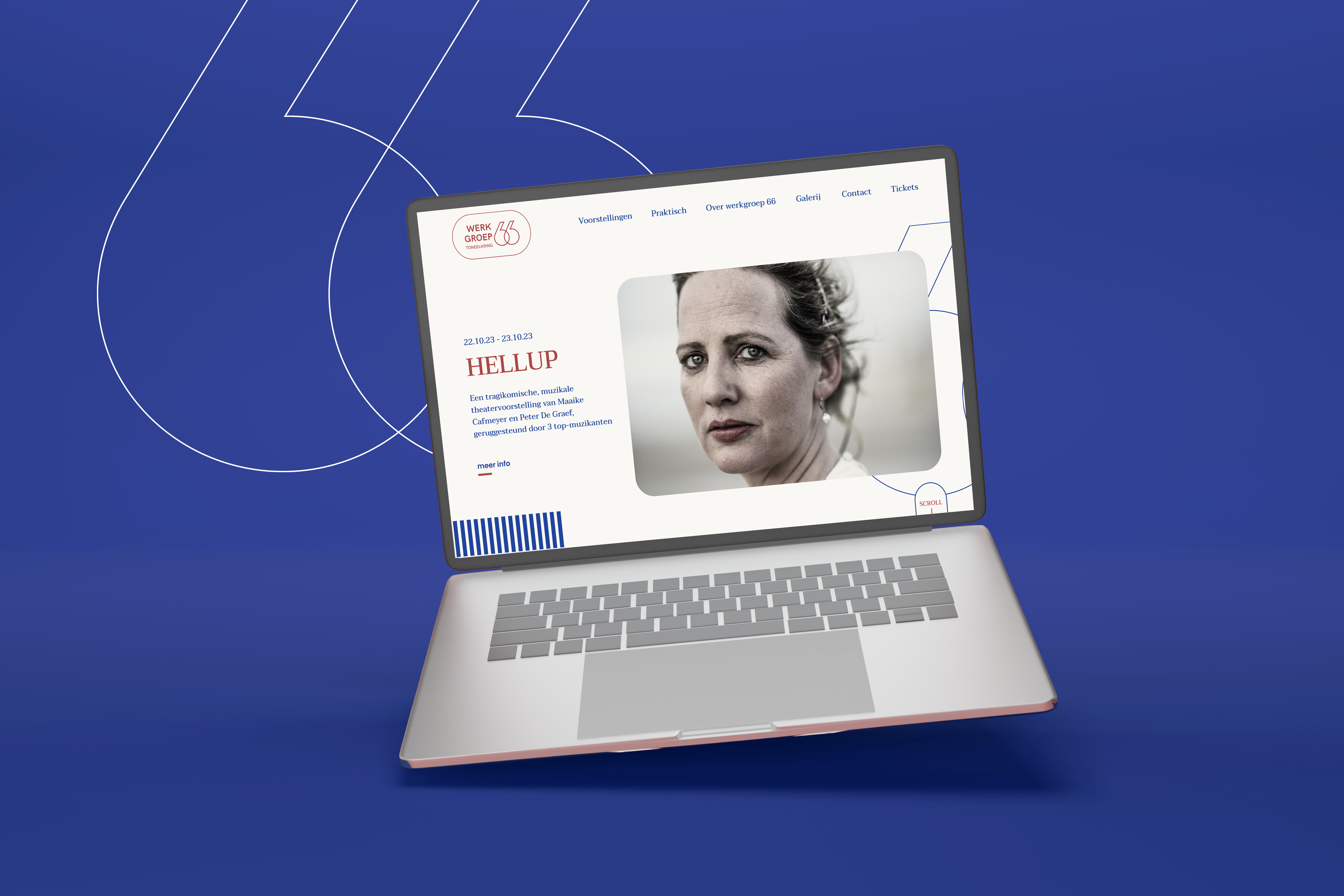 Website Werkgroep 66 Blauwe Achtergrond