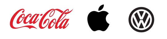 coca cola, apple, volkswagen